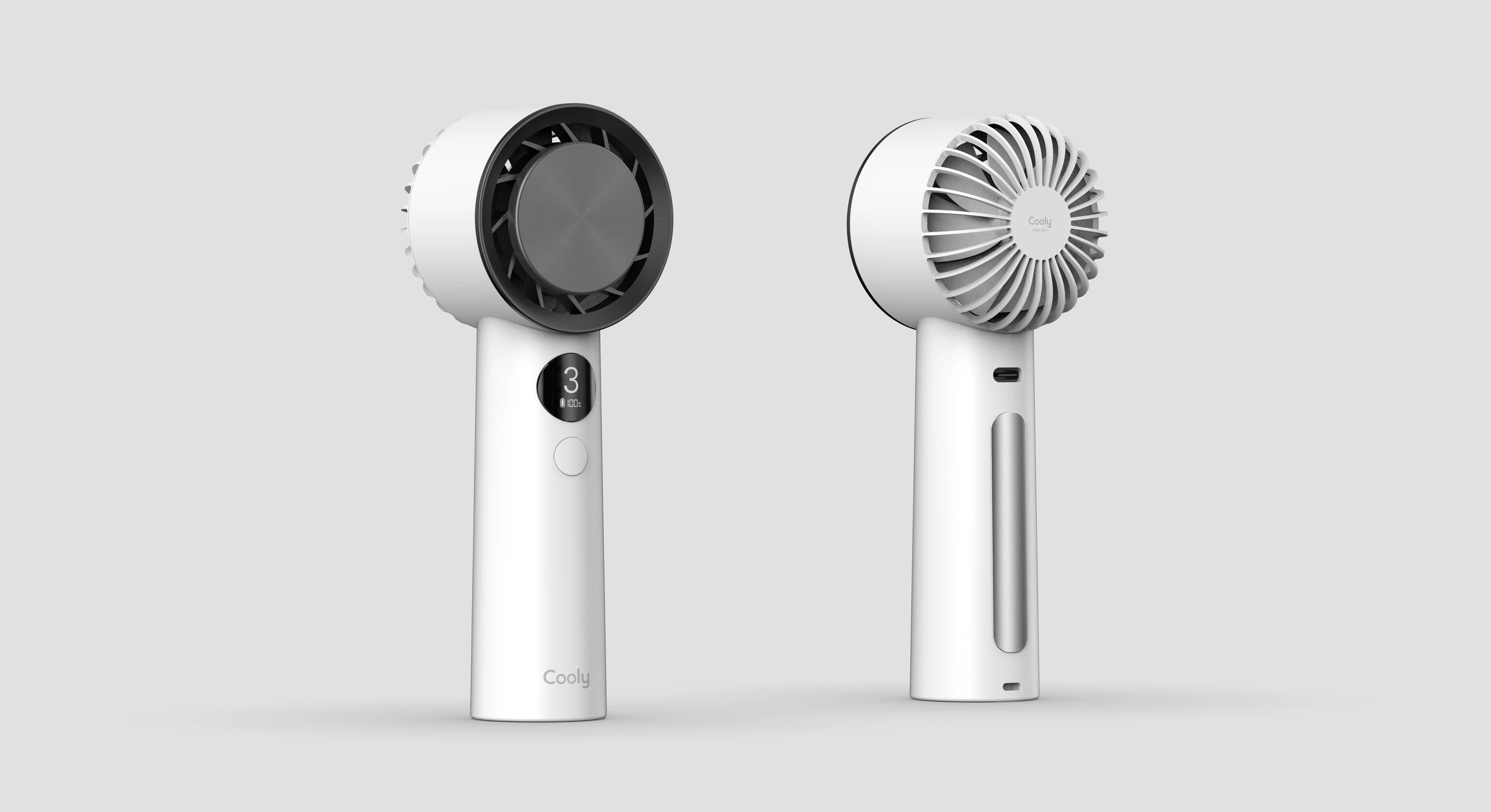 Two Cooly units standing, seen from the front and the back