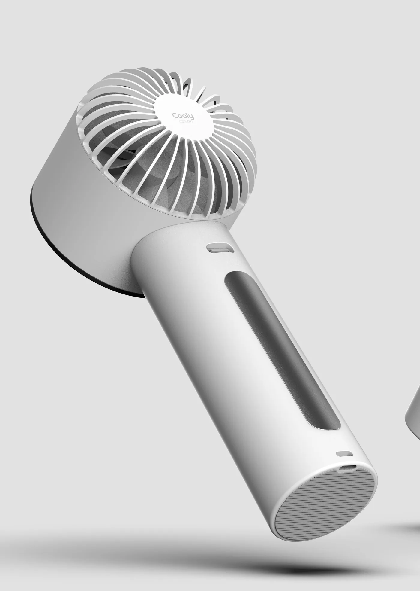 Back of the handle with the Peltier cooling grip and the USB-C port